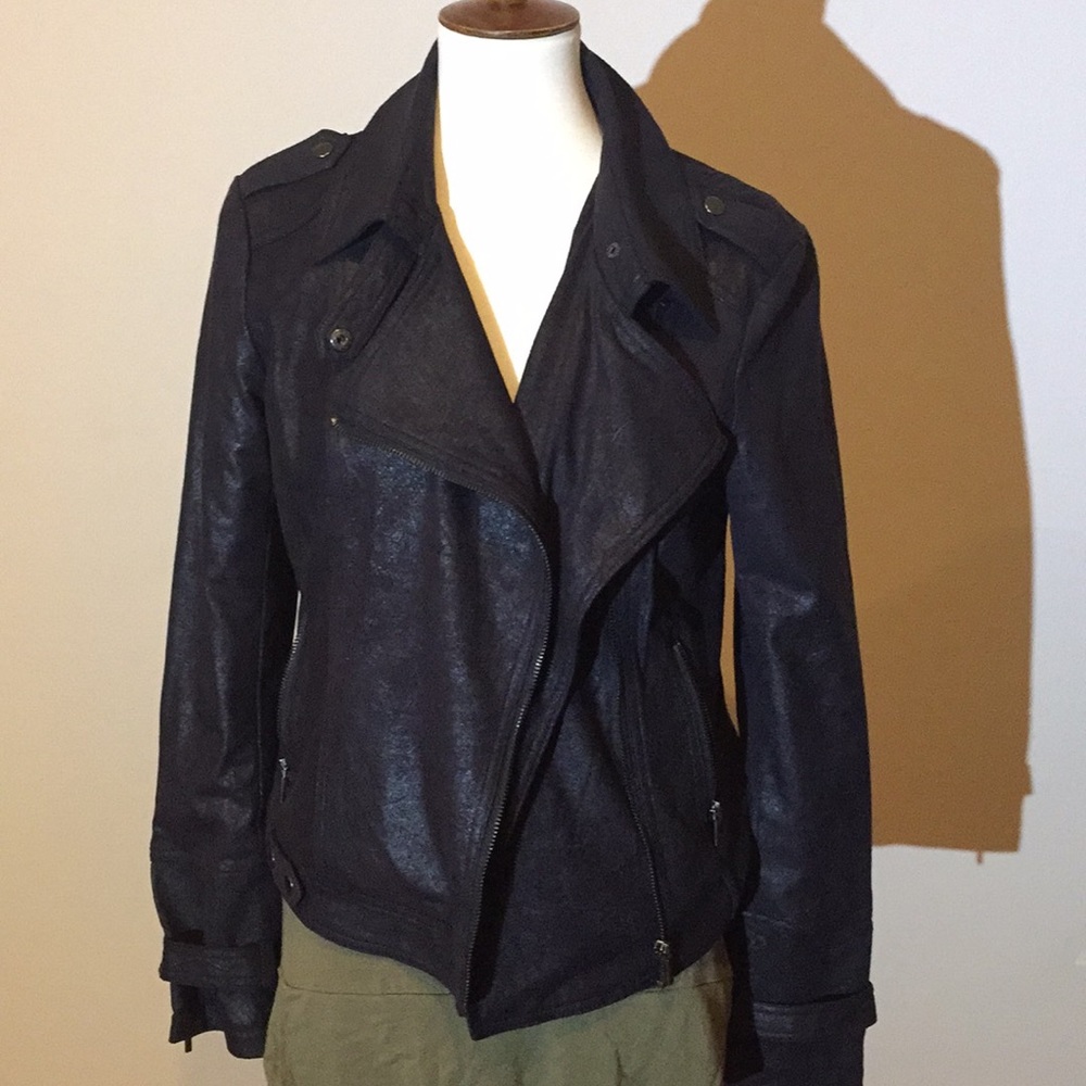 Motorcycle style zipper jacket